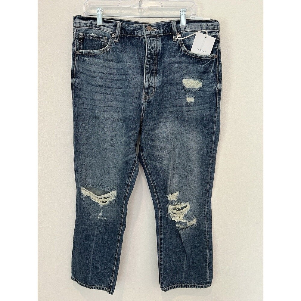 Kancan Jeans Size 15/31 90’s Boyfriend Distressed Straight Bootcut Relaxed